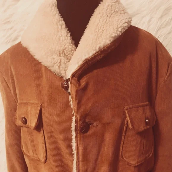 Shanhouse Corduroy Fuzzy Collar Men’s Jacket - Picture 5 of 11